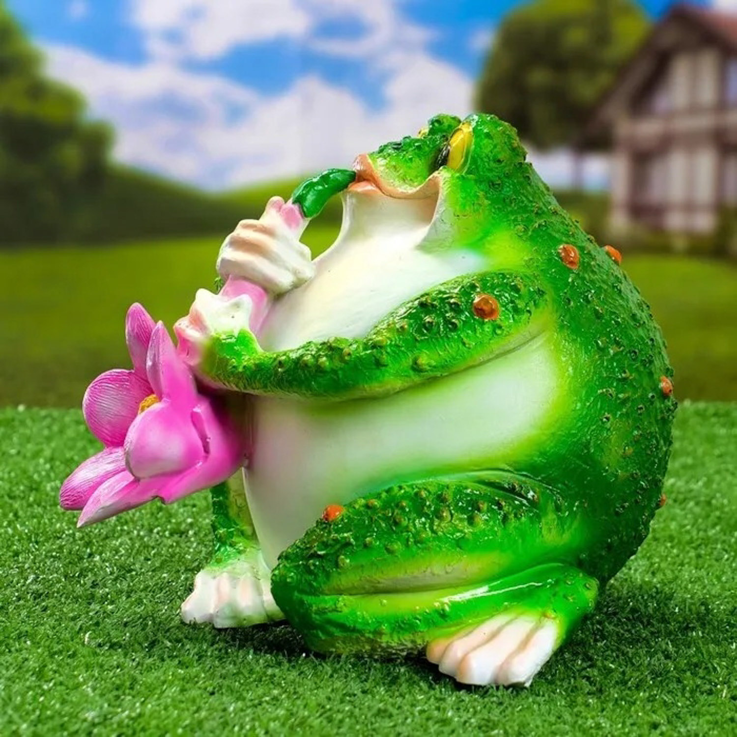 Садовая фигура "Жаба с саксофоном 25x23x21см 7751167