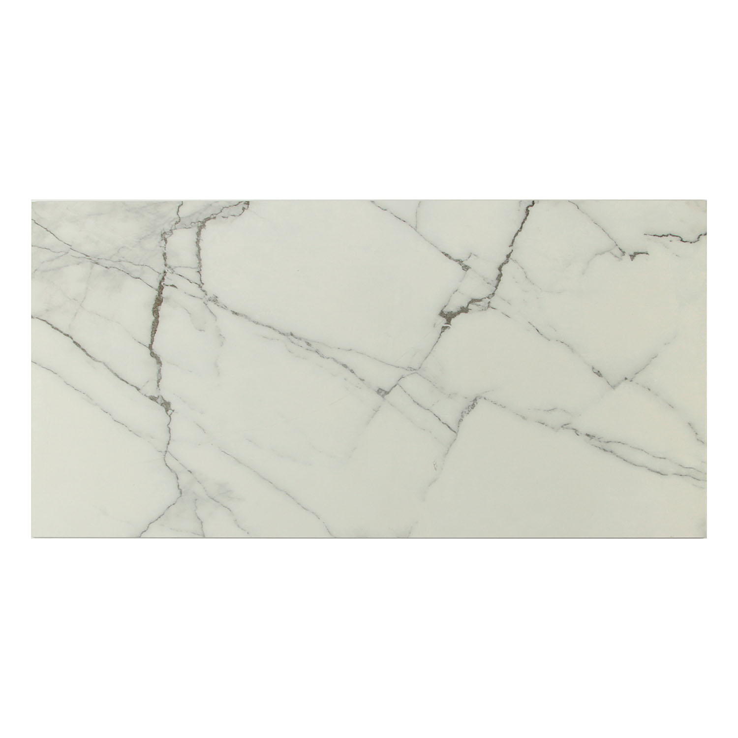 Керамогранит 2.16 м² JF12125, 1200x600x9 мм, полированный, белый мрамор