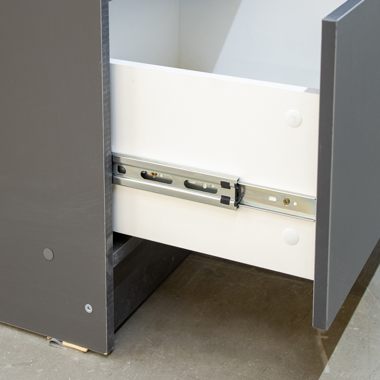 Шкаф напольный 400х850х600 мм BROZEX-WOOD Next, с тремя ящиками, графит