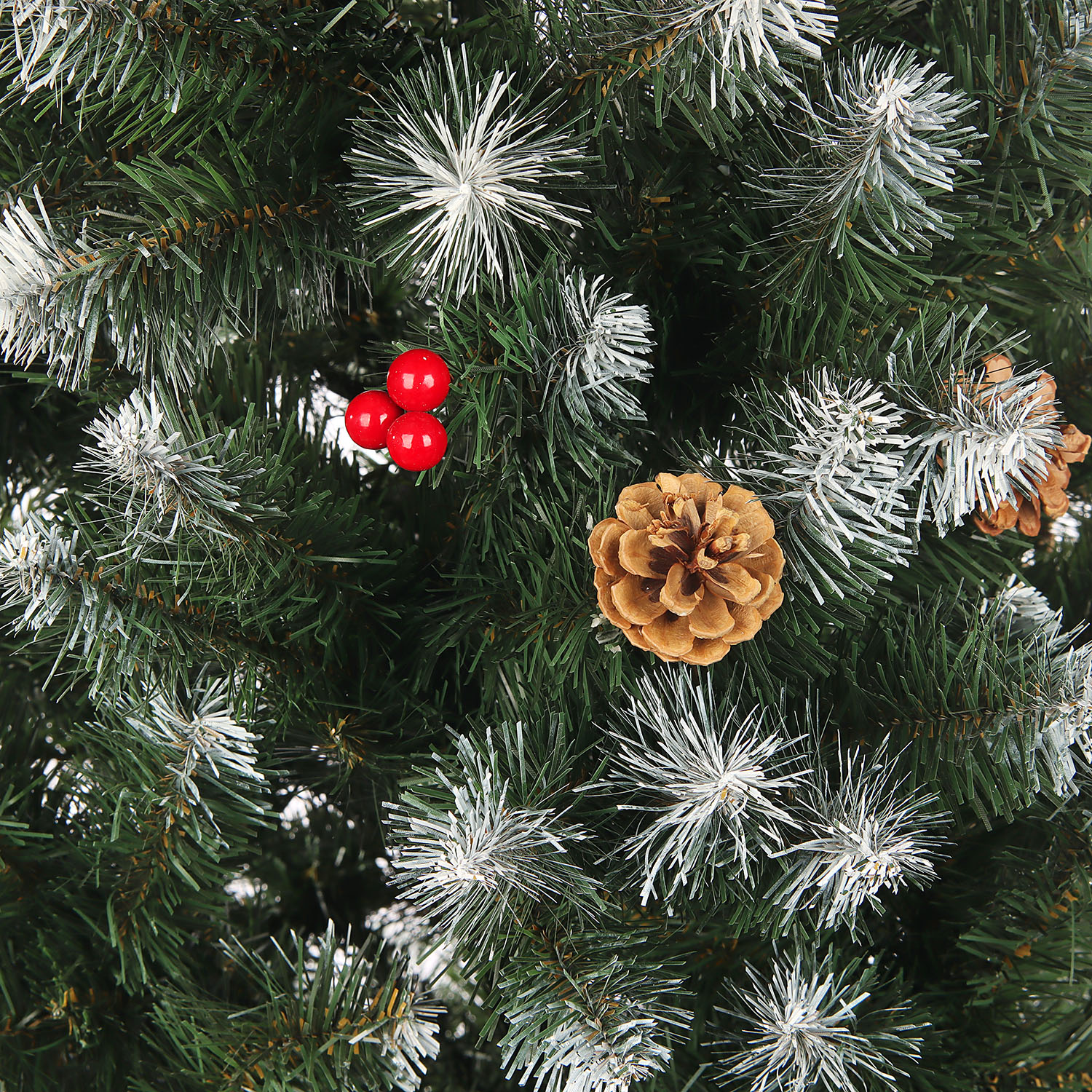 Елка искусственная Елки от Мишки «Кармен», 210 см, ПВХ, зеленый с инеем