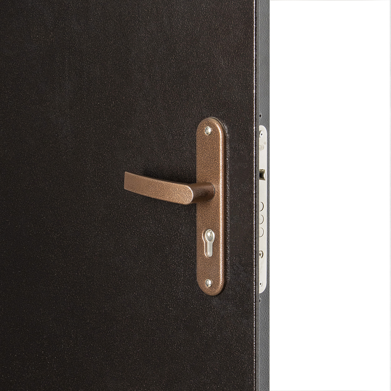 Дверь входная 2050х860х50 мм ПРОМЕТ Спец, правая, медный антик/итальянский орех