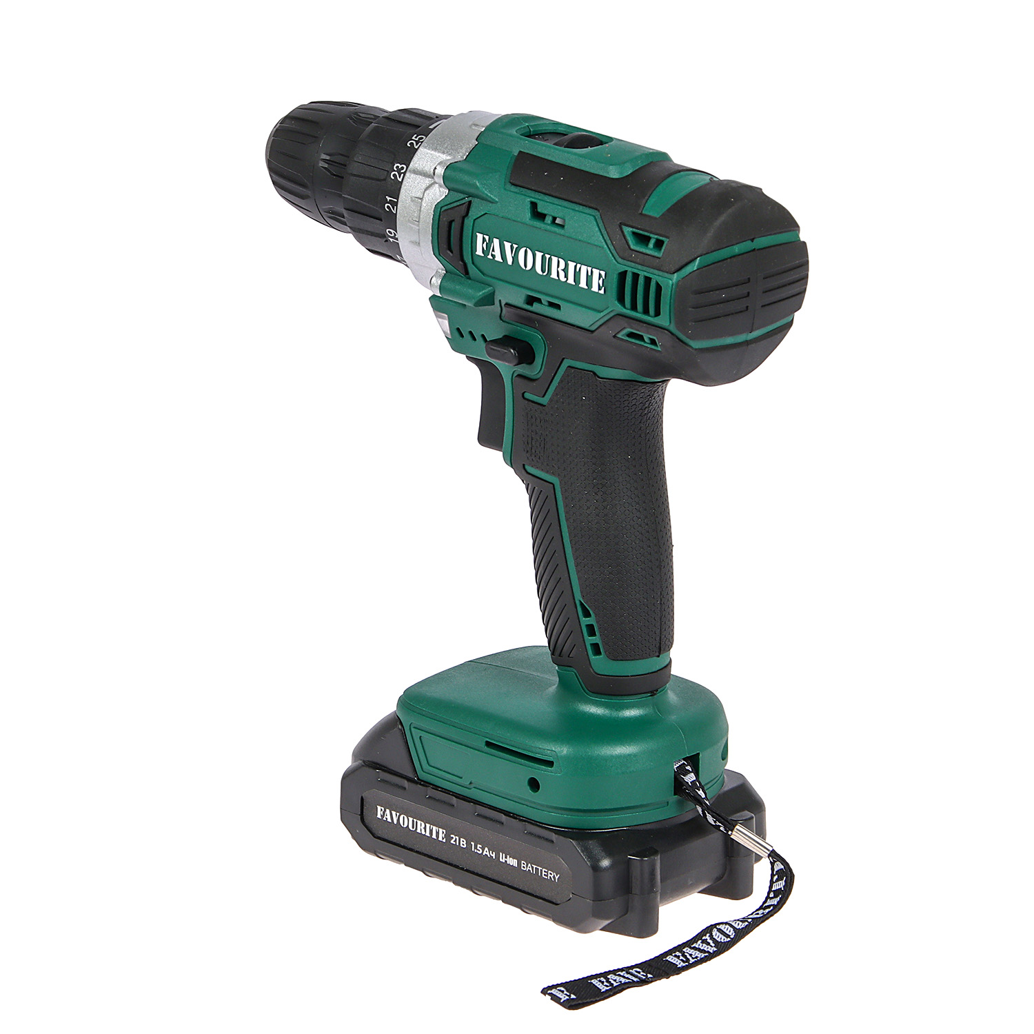 Дрель-шуруповерт 21В 2скор.0-400/0-1550об/мин 30Нм 1.5Ач 2аккум LI-ION OBS 21DC SET FAVOURITE *1/10