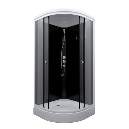 Кабина душевая "Топ 88х88 А" 1/4 круга, низ. подд., Белый, ДН4 (6 мест+сифон E410CL)