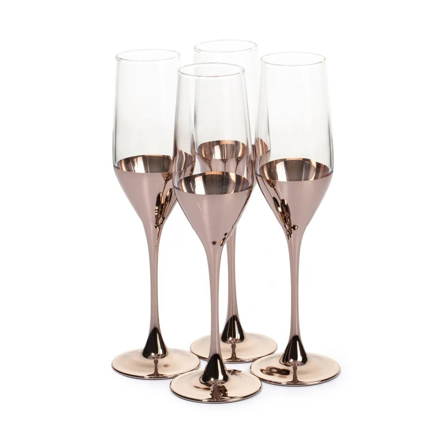Набор бокалов стекло Luminarc "Celeste" Электрическая медь 4шт 160мл для шампанского  O0082 *1/6