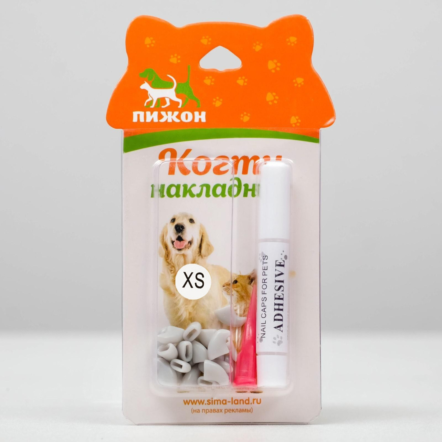 Когти накладные "Антицарапки", размер XS, серые 2640765