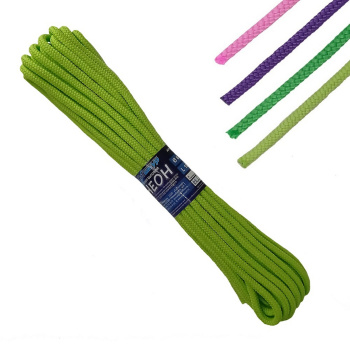 Шнур полипропиленовый d 6мм дл.10м плетеный "Неон" цвет-микс арт.20625 ("Сибшнур") *1/50
