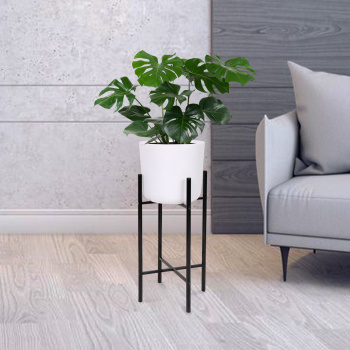 Подставка для цвет.кашпо напольная металл. d280мм, h510мм, кругл.труба Черный ПЦ2/Ч "Ника" *1