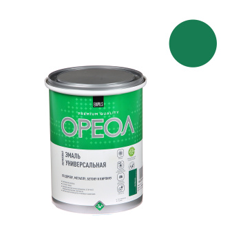 Эмаль акриловая зеленая 1 кг Ореол *1/6/336