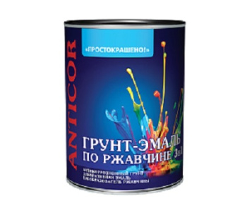 Грунт-эмаль по ржавчине синяя 0,8 кг Простокрашено *1/14/490