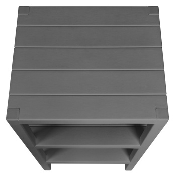 Этажерка пластм. "Nature" 3-х ур.: 3полки, в.0,725м,ш.0,384м,гл.0,33м Серый 434286111 "Бытпласт"*1/3