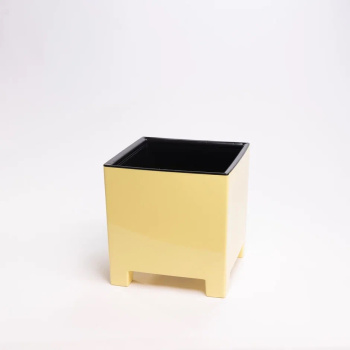 Кашпо пластм. "Нард" 2,1л 140х140мм h140мм со вставкой Желтый мираж НР15-40 *1/8