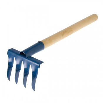 Грабельки витые 4-зуб с малым деревянным черенком  Н.Новгород   *10