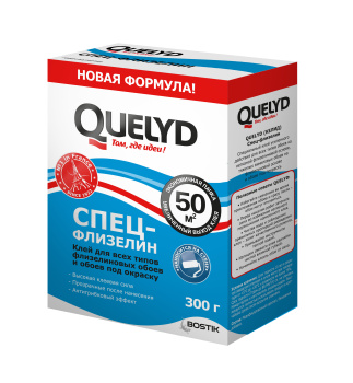 Клей для обоев Quelyd Спец-флизелин, 50 м², 300 г