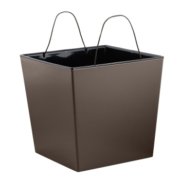 Кашпо пластм. "London CUBE" 4,2л 177х177мм h184мм со вставкой Французский платан IG780010105 *1/6