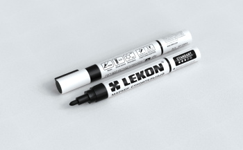 Маркер строительный с нитроэмалью черный (набор12 шт) арт.011804 LEKON *1/12/108