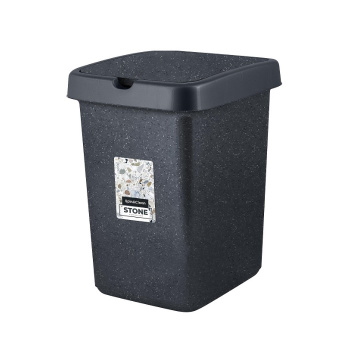 Контейнер д/мусора пластм. с откидной "плавающей" крышкой 25л "Step" SC460511026 ("Spin Clea") *1/4