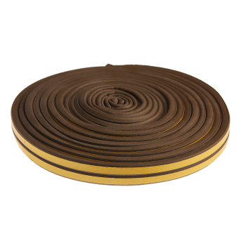 Уплотнитель 10 м TYTAN, 9х7.5 мм, для окон и дверей, профиль D, коричневый