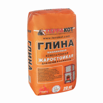 Глина каолиновая 20 кг Терракот, жаростойкая