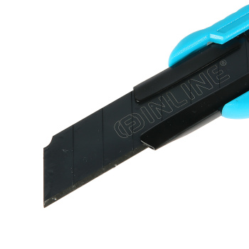 Нож строительный 18мм корпус пластик АВС направл.нерж.сталь автофиксация арт.2013FINLAND*24/288