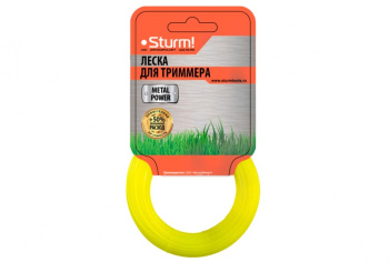 Леска 3,0мм квадрат крученый 15м серый усиленный (GТ3535-3.0-SА-15) STURM  *1/10/120