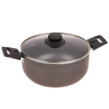 Кастрюля алюм.а/приг. Jarko "Terra" д/ИНДУКЦ.плит 1,2л d16см. Дл.ручка, Стек.кр. JTr-416-11 *1/4