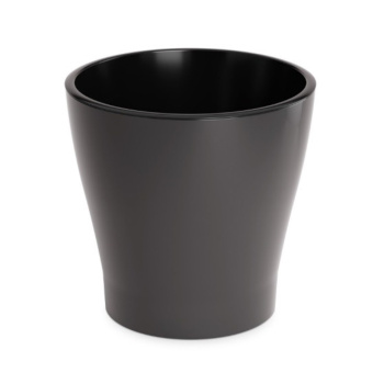Кашпо пластм. "Лея" 3,6л d верха 190мм h185мм со вставкой Графитовый М8829 *1/20
