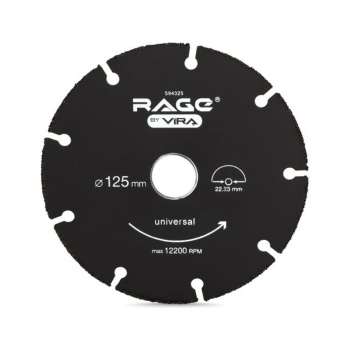 Диск отрезной универсальный для УШМ 125 мм RAGE by VIRA