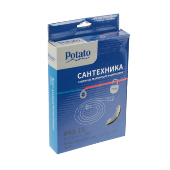 Шланг для душа 1,5м Potato P42-15 *1/10