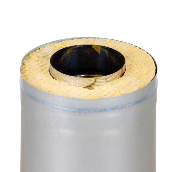 Труба-сэндвич 0,5м 120х200 нерж/оцинк 0,5мм/0,5мм AISI430 GS *1/50