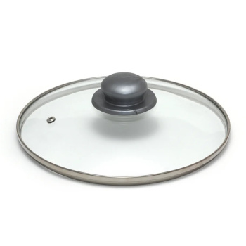 Крышка д/сковороды, кастрюли Стекл. с нерж.ободом,с пароотв. d24см KC*GTL24110 Jarko *1/11