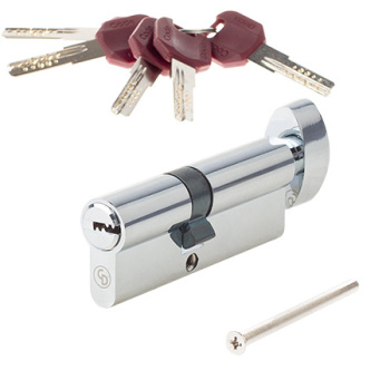 Механизм врезной 80(35/45С) хром ключ/вертушка ZM-С-CR Code Deco*1/12/48