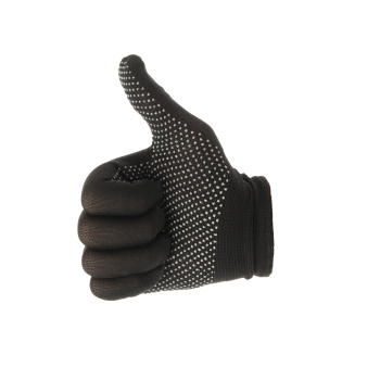 Перчатки нейлон с ПВХ точ 15кл 25 гр черные (4116Р)   *10/600