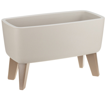 Кашпо пластм. "Флориан" 4,2л 390х200мм h245мм со вставкой Капучино М3272 ("М-П")*1/6