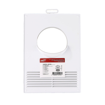 Площадка торцевая для воздуховода круглая Ø100мм 180х250мм 100ПТПР (решетка, фланец) *1/22