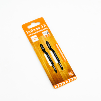 Пилки для лобзика по дереву 75мм шаг2,0мм фигурный рез(2шт) T119BO арт37101199 Bohrer*10/100/600