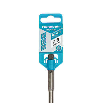 Бур по бетону  8*260мм SDS-plus 4 грани (510826) Quadro Rennbohr *1/25/200