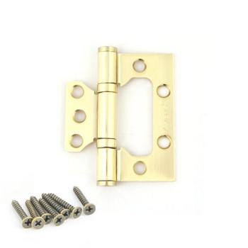 Петля без врезки 75*63*2.5мм ЗОЛОТО матовое GM (комплект 2шт.) AVERS *1/6/48