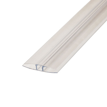 Профиль 6 м соединительный, для поликарбоната 4–6 мм, неразъемный, прозрачный