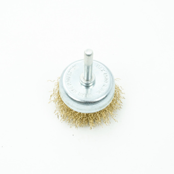 Щетка-крацовка "чаша" латунирован.круч.провол. 50мм 0,3мм для дрели арт.36700050 Bohrer *1/10/120
