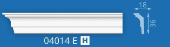 Плинтус потолочный "Формат" 04014Е 2.0м 18*36 (подх. для натяжного потолка) *180 (углы арт.БО528)