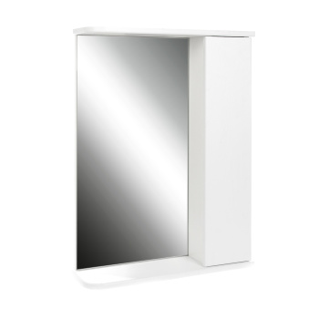 Зеркало-шкаф /BROZEX-WOOD/ "Симпл 50" ясень белоснежный, левый/правый *1/30