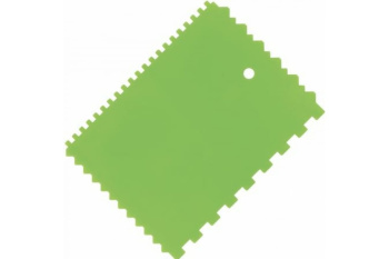 Шпатель для клея 135*90мм  пластик зубчатый зуб А1/А2/В1/В2 (арт.316-8700) Декор *1/25/400/2000