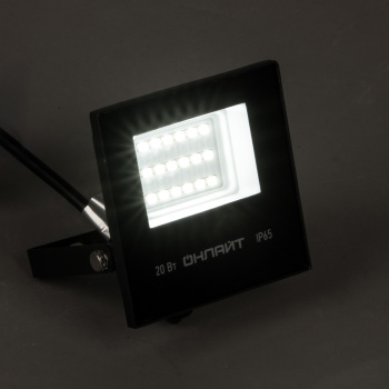 Прожектор светодиодный 20Вт 6,0K IP65 холодный Онлайт OFL-20-6K-BL-IP65-LED 61949 *1/50