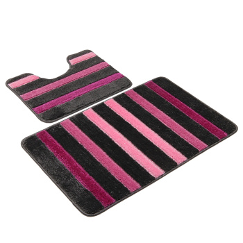 Коврик д/ванной Bombini "Silver" Комплект:(50см х 80см)+д/туалета Розовый SLV 02 *1/25