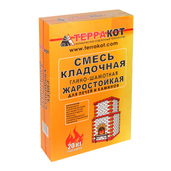 Смесь кладочная глино-шамотная 20 кг Терракот, жаростойкая