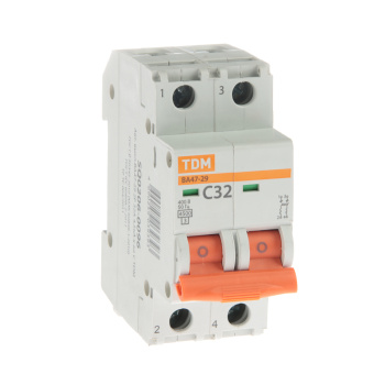 Автоматический выключатель TDM ELECTRIC, 2 полюса, 32 А, 4.5 кА