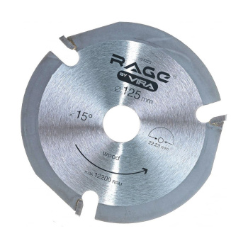 Диск пильный для УШМ по дереву 125 мм RAGE by VIRA