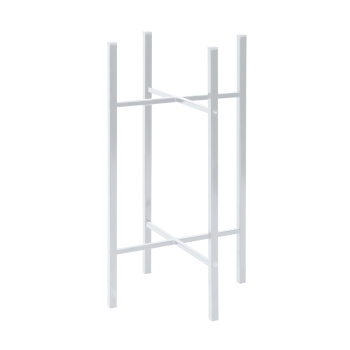 Подставка для цвет.кашпо напольная металл. d280мм, h510мм, квадр.труба мат. Белый ПЦСТ2/МБ "Ника" *1