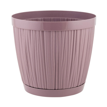 Кашпо пластм. "Barcelona" 6,5л d верха 240мм h212мм с поддоном Морозная слива IG623110053*1/6