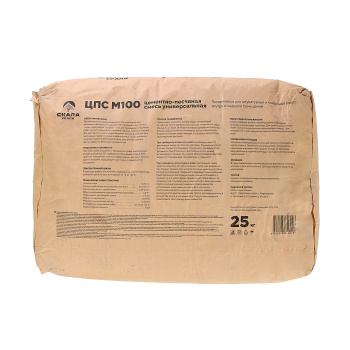 Смесь цементно-песчаная М100 25 кг Скала Урала